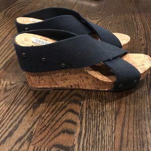 Navy blue wedges